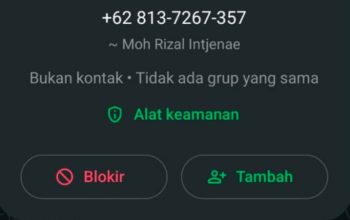 Waspada Penipuan Digital, Nomor WhatsApp Catut Nama Bupati Sigi Tawarkan Jabatan.